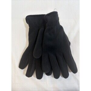 All in Motion Fleece Pull On Winter Warm Gloves Mens Size L/XL Black Polyester